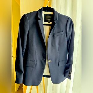 JCrew wool boy blazer 4P, white striped interior